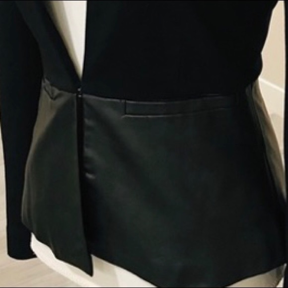 5/48 Jackets & Blazers - Black blazer faux leather vintage 5/48 Nordstrom